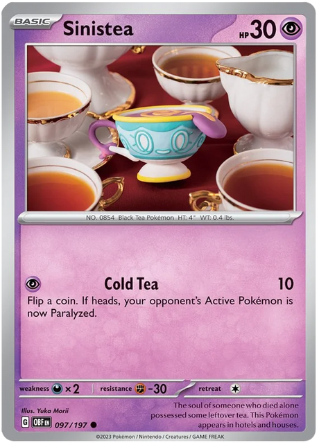 Sinistea Obsidian Flames Single Pokemon Card