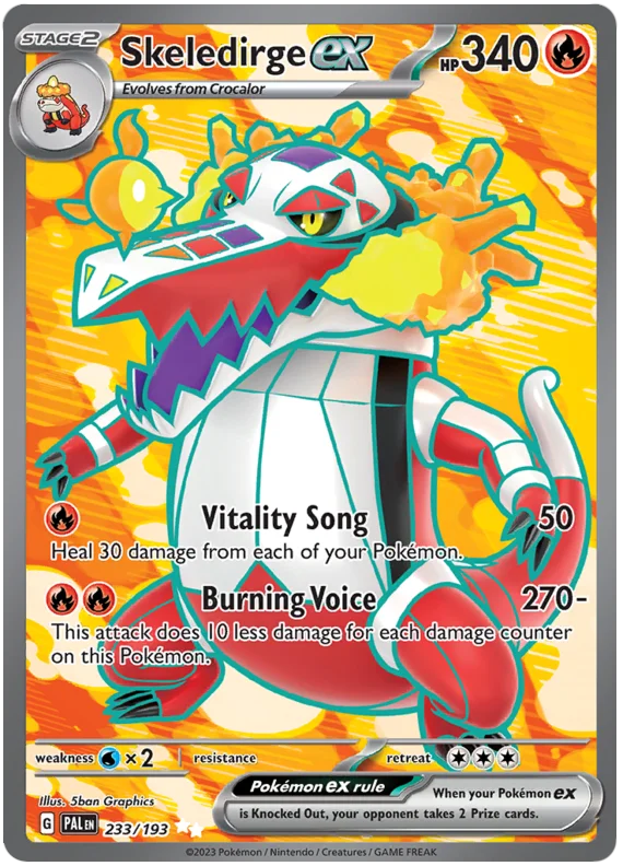 Skeledirge ex Full Art Paldea Evolved Single Pokemon Card