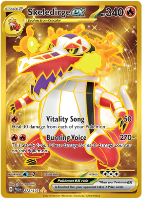 Skeledirge ex Gold Paldea Evolved Single Pokemon Card