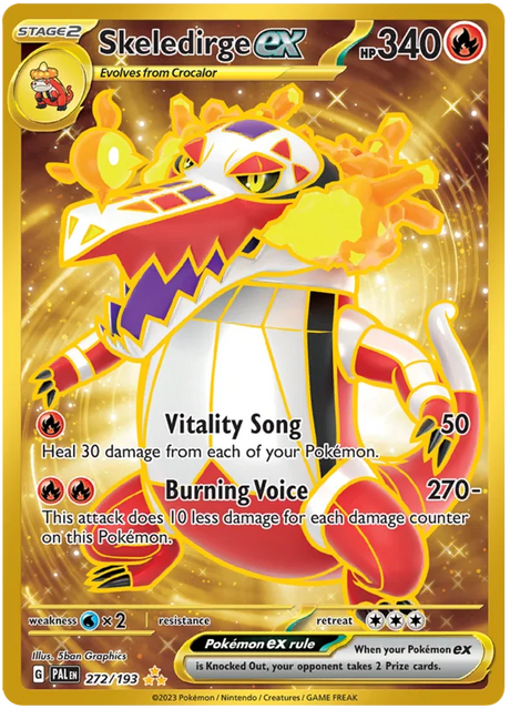 Skeledirge ex Gold Paldea Evolved Single Pokemon Card