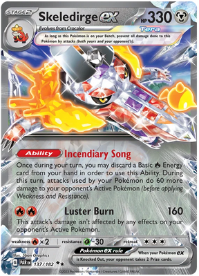 Skeledirge ex Paradox Rift Single Pokemon Card 137/182