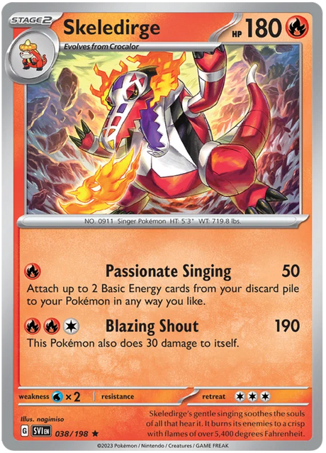 Skeledirge Scarlet & Violet Base Set Pokemon Card Single