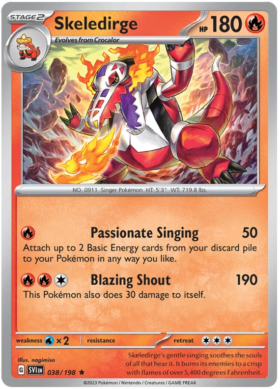 Skeledirge Scarlet & Violet Base Set Pokemon Card Single