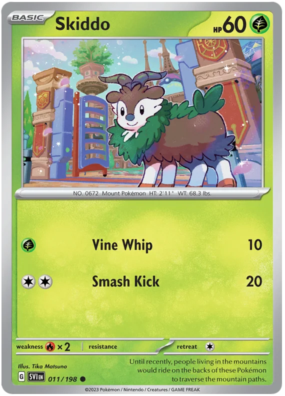 Skiddo Scarlet & Violet Base Set Pokemon Card Single