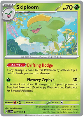 Skiploom Paldea Evolved Single Pokemon Card