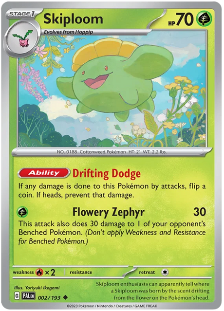 Skiploom Paldea Evolved Single Pokemon Card