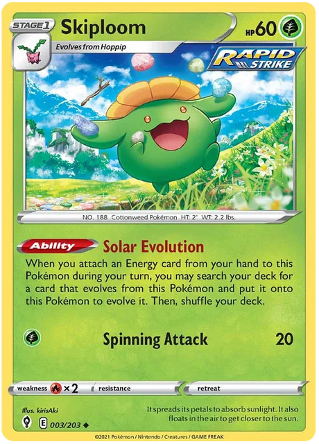 Skiploom 003/203 - Pokemon TCG Evolving Skies card