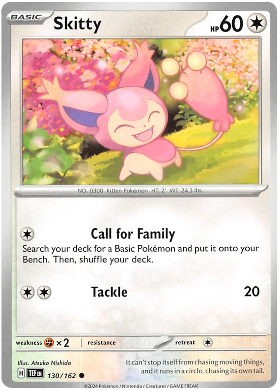 Skitty Temporal Forces Pokemon Single 130/162