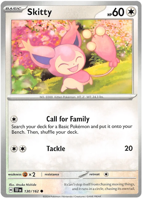 Skitty Temporal Forces Pokemon Single 130/162