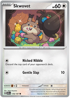 Skwovet Obsidian Flames Single Pokemon Card