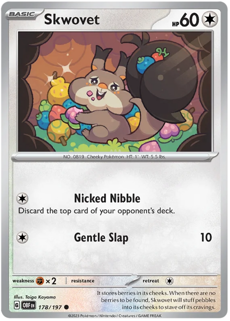 Skwovet Obsidian Flames Single Pokemon Card