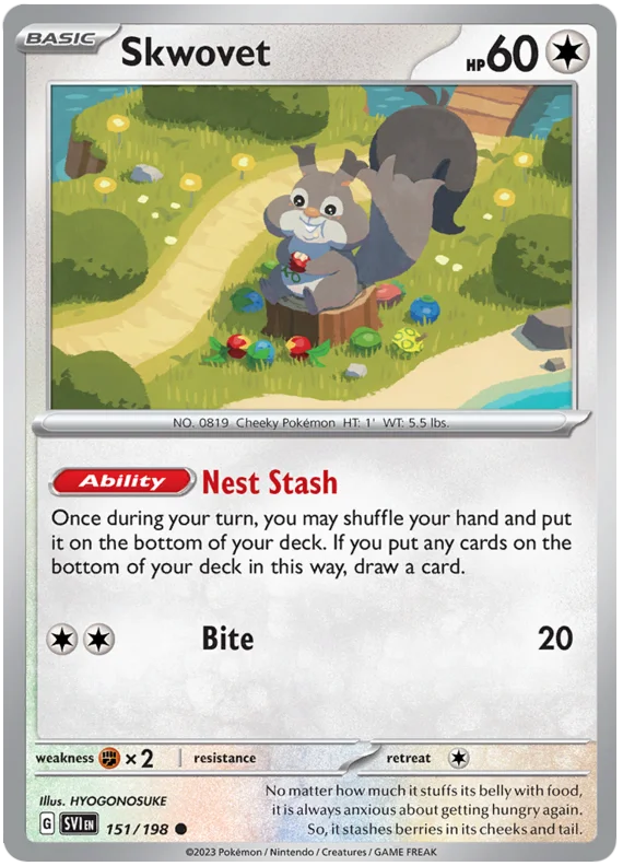 Skwovet Scarlet & Violet Base Set Pokemon Card Single
