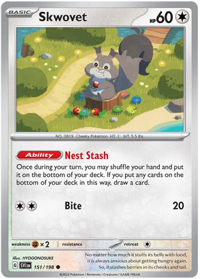 Skwovet Scarlet & Violet Base Set Pokemon Card Single