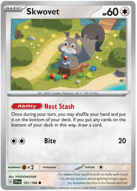 Skwovet Scarlet & Violet Base Set Pokemon Card Single