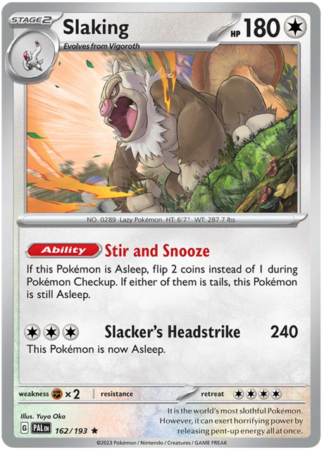 Slakiing Paldea Evolved Single Pokemon Card