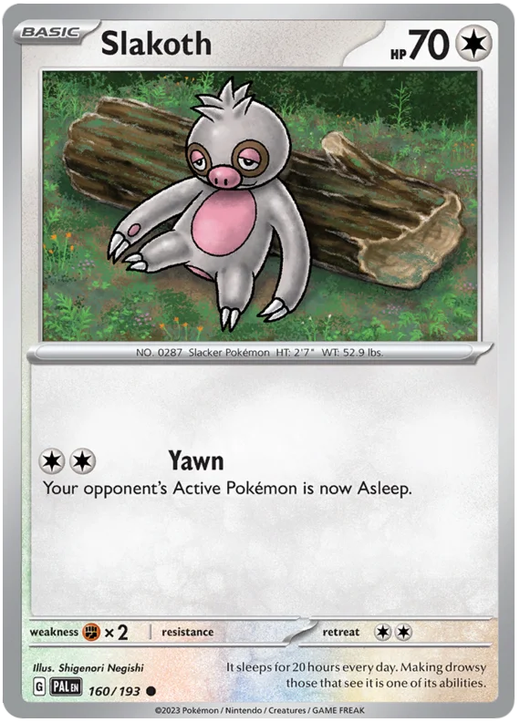 Slakoth Paldea Evolved Single Pokemon Card