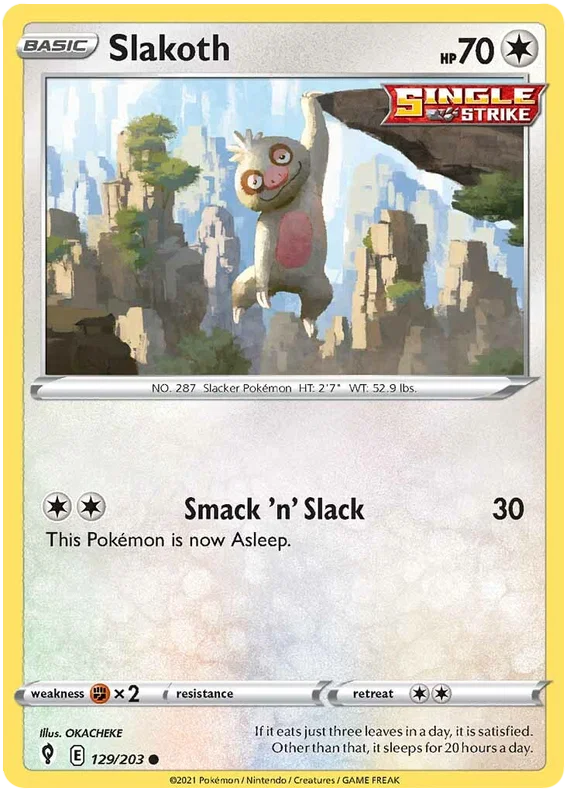 Slakoth 129/203 - Pokemon TCG Evolving Skies card