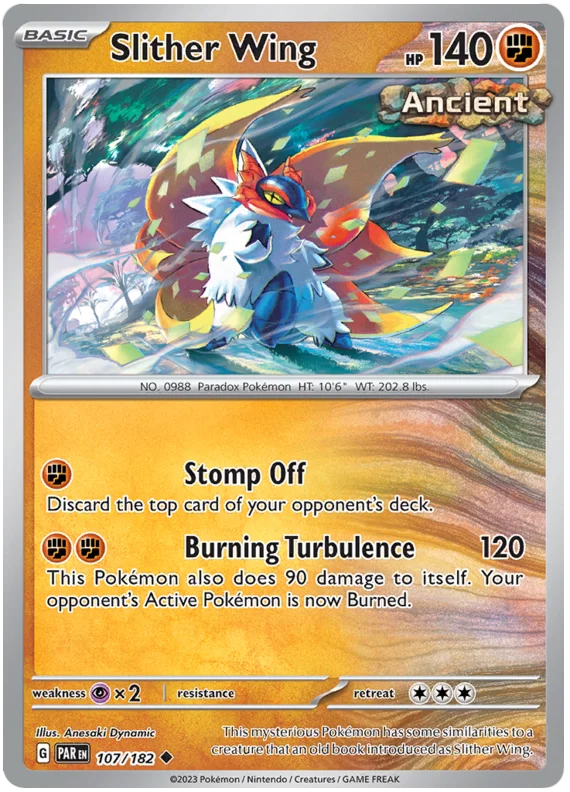 Slither Wing Paradox Rift Single Pokemon Card 107/182