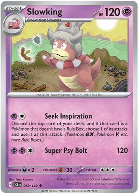 Slowking Stellar Crown Pokemon Single Card 058/142