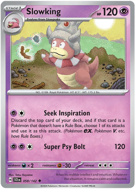 Slowking Stellar Crown Pokemon Single Card 058/142