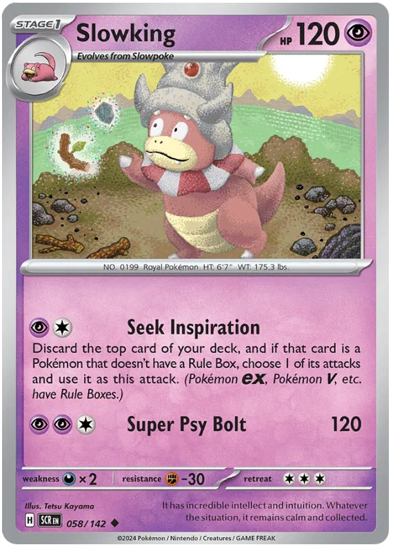 Slowking Stellar Crown Pokemon Single Card 058/142