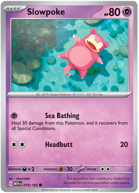 Slowpoke 151 Single Pokemon Card