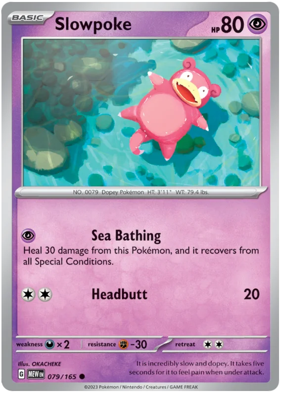 Slowpoke 151 Single Pokemon Card