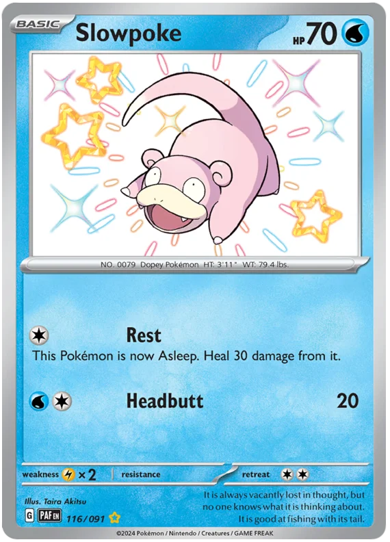 Slowpoke Paldean Fates Pokemon Card Single 116/091