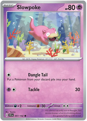 Slowpoke Stellar Crown Pokemon Single Card 057/142
