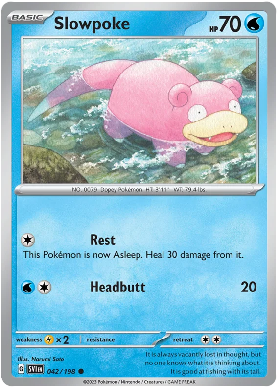 Slowpoke Scarlet & Violet Base Set Pokemon Card Single