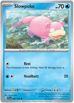 Slowpoke Scarlet & Violet Base Set Pokemon Card Single