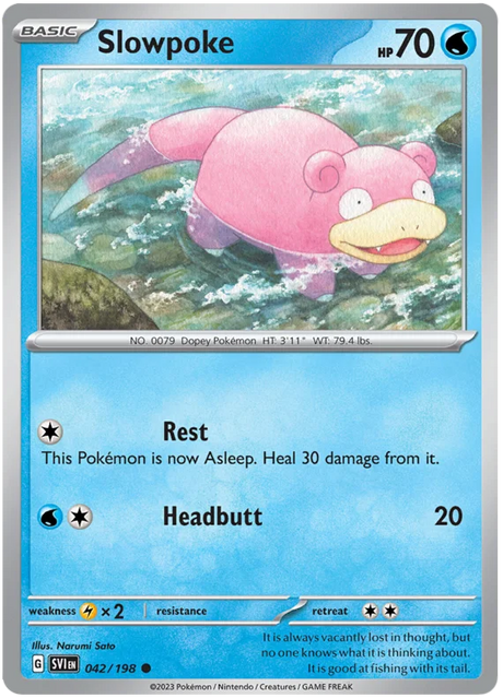 Slowpoke Scarlet & Violet Base Set Pokemon Card Single