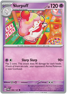 Slurpuff Twilight Masquerade Pokemon Single 090/167
