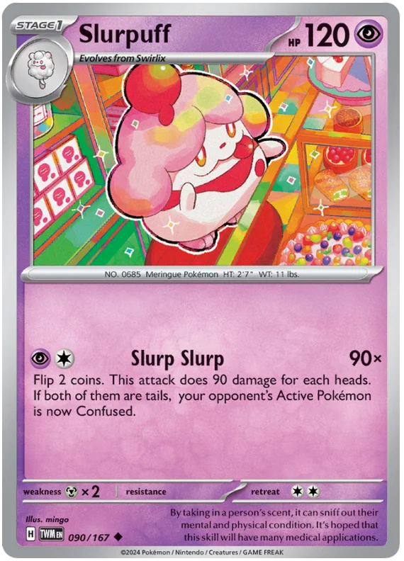 Slurpuff Twilight Masquerade Pokemon Single 090/167