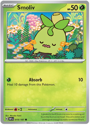 Smoliv Obsidian Flames Single Pokemon Card