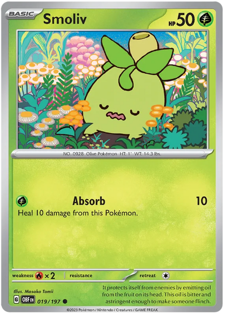 Smoliv Obsidian Flames Single Pokemon Card