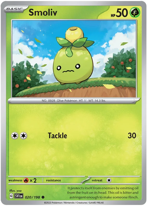 Smoliv 020 Scarlet & Violet Base Set Pokemon Card Single