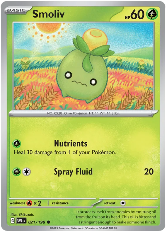 Smoliv 021 Scarlet & Violet Base Set Pokemon Card Single