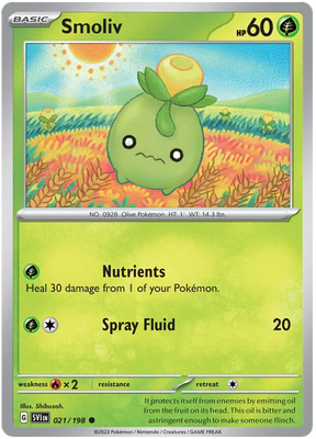 Smoliv 021 Scarlet & Violet Base Set Pokemon Card Single