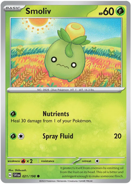 Smoliv 021 Scarlet & Violet Base Set Pokemon Card Single