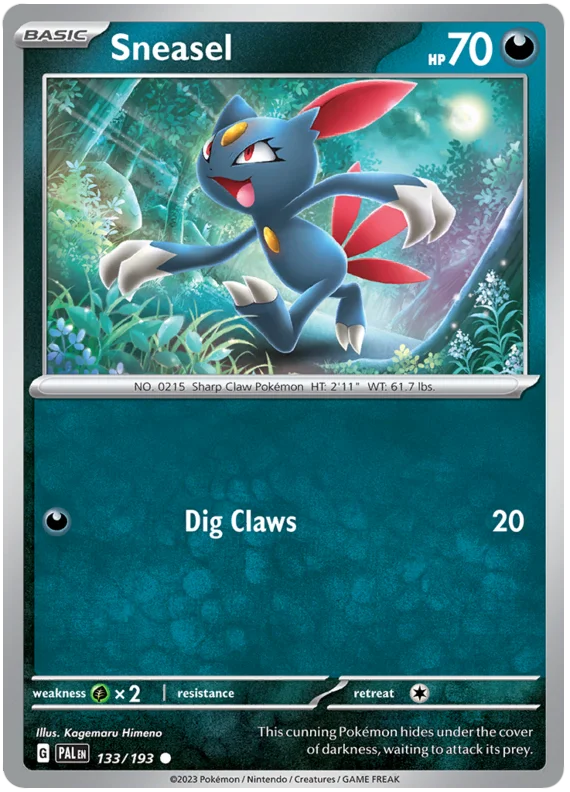 Sneasel Paldea Evolved Single Pokemon Card