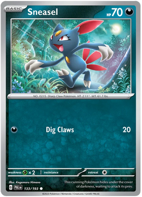 Sneasel Paldea Evolved Single Pokemon Card