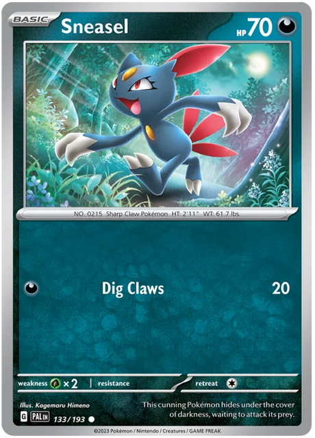 Sneasel Paldea Evolved Single Pokemon Card