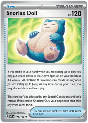 Snorlax Doll Paradox Rift Single Pokemon Card 175/182