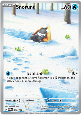 Snorunt  Illustration Rare Paradox Rift Single Pokemon Card 188/182
