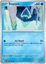 Snorunt Paradox Rift Single Pokemon Card 037/182