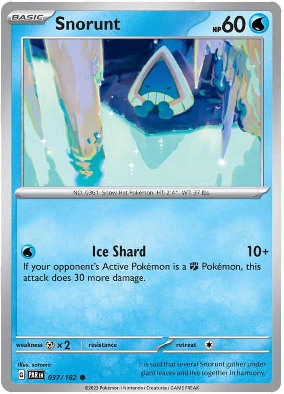 Snorunt Paradox Rift Single Pokemon Card 037/182