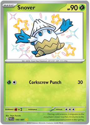 Snover Paldean Fates Pokemon Card Single 100/091