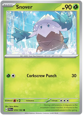 Snover Paldea Evolved Single Pokemon Card