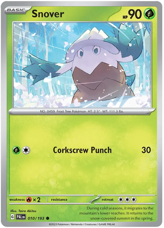 Snover Paldea Evolved Single Pokemon Card